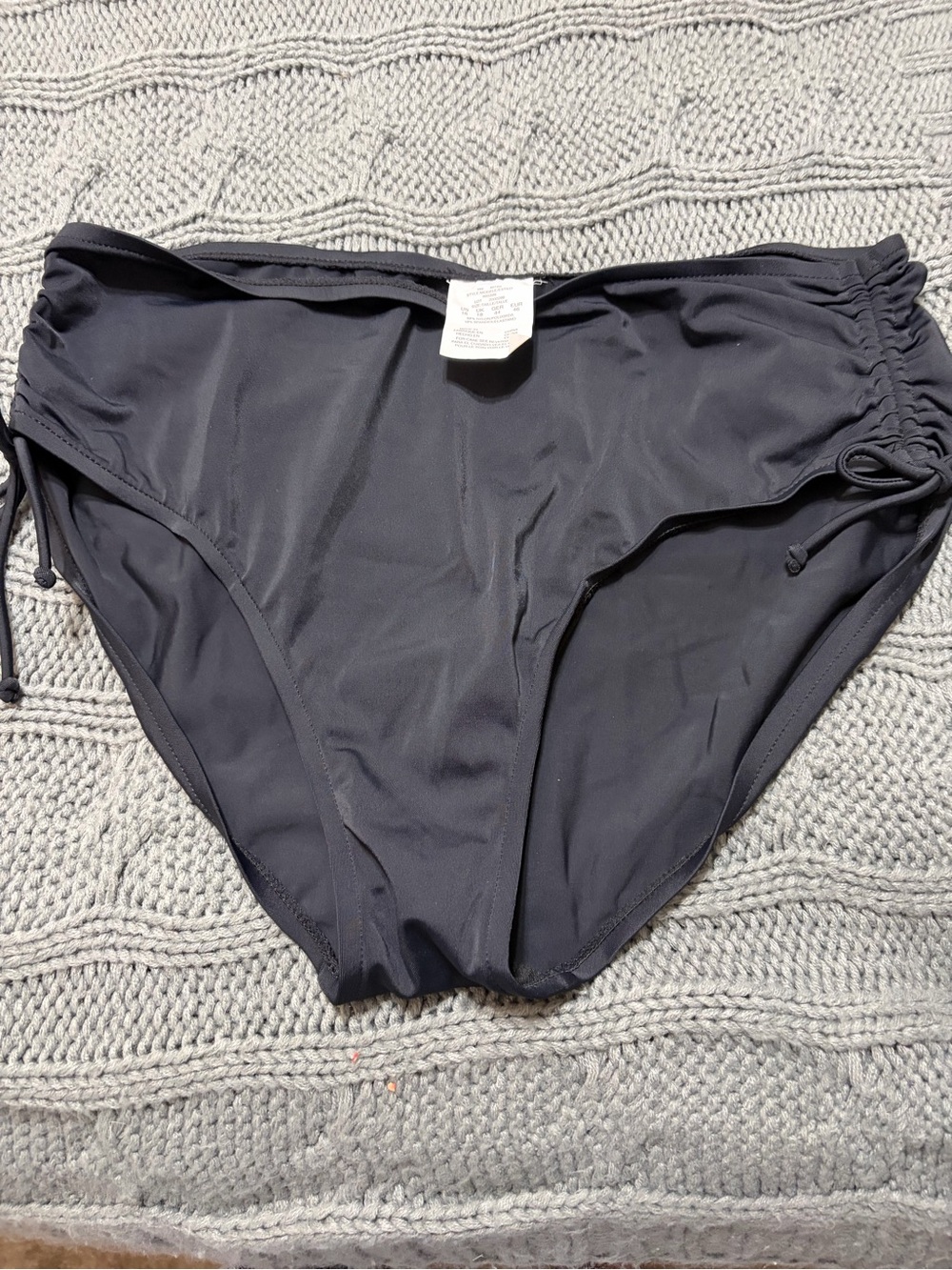 Women’s Black Ruched Side Bikini Bottom